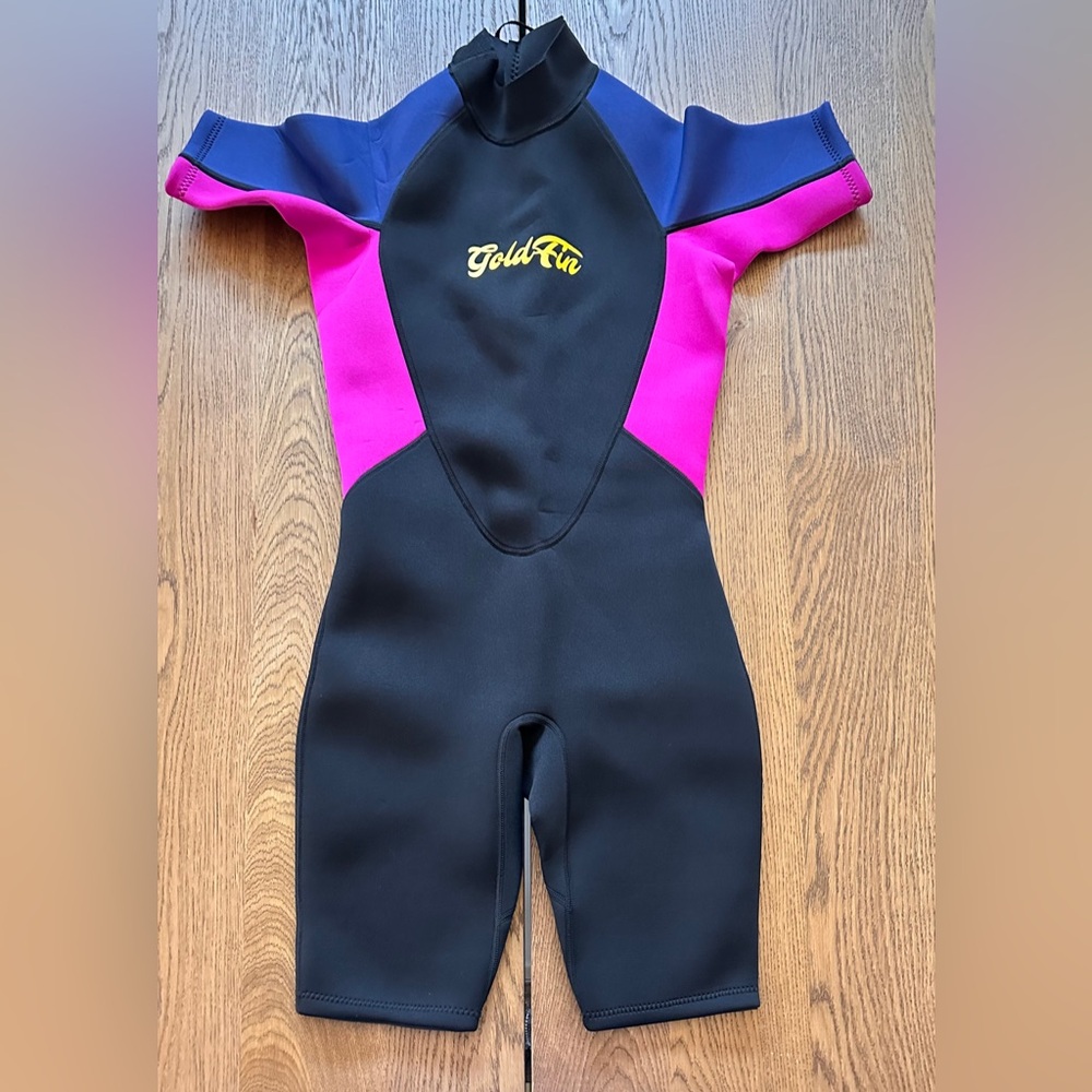 Women’s Half Wetsuit  - Black and Pink & Purple Size SMALL